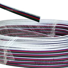 4ft-328ft RGBW 3528 5050 RGB LED Strip 5 Pin Extension Cable Wire Connector Cord