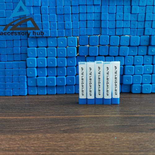 5Pc 4 Flute 1/8" x 1/4" x 1-1/2" Solid Carbide End Mills - TiALN Coated - Picture 5 of 5