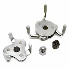 2 + 3 Legged Leg Adjustable Oil Filter Wrench Remover Installer 3/8" 1/2" Drive