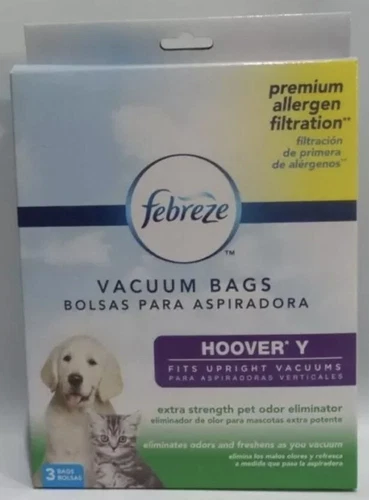 3-Pack Febreze Hoover Y Vacuum Bags Extra Strength Pet Odor Eliminator