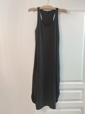 Eileen Fisher Viscose Jersey Tank Dress charcoal gray Midi razorback Size M | eBay Eileen Fisher Viscose Jersey Tank Dress charcoal gray Midi razorback Size M | eBay