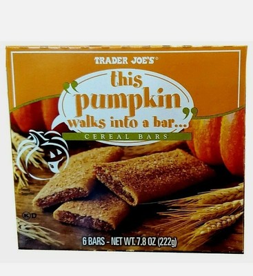 Trader Joe S Pumpkin Walks Into A Bar Cereal Bars 6 Total Bars Seasonal Fall Ebay