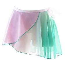 Women Adult Ladies Sheer Chiffon Ballet Wrap Skirt Over Scarf Dance Skate Skirts