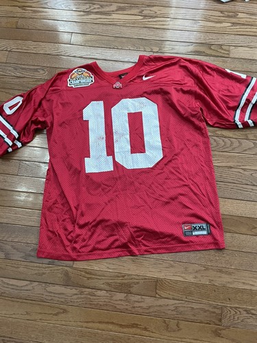 Nike Team Ohio State Buckeyes BCS National Championship 2007 Jersey Red XXL #10 - Picture 11 of 11