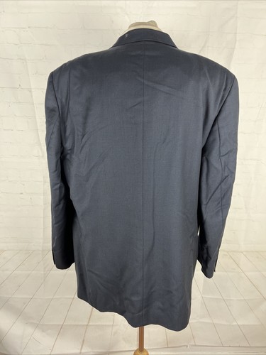 Jack Victor Men's Navy Blue Plaid Wool Blazer 48L $1,698 - Picture 5 of 10