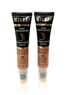 2 Pack (0.2 fl oz each) Milani Conceal + Perfect Liquid Highlighter 02 Stardust