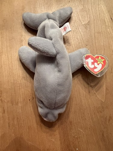 TY Beanie Baby Babies FLASH The Dolphin Retired MWMT - NEW - Picture 3 of 5