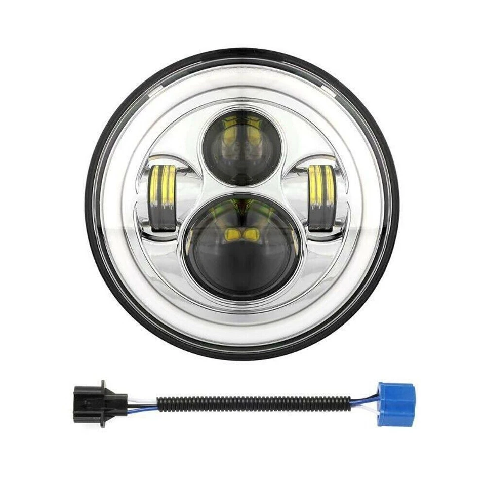 7" LED Headlight +4.5" Fog Passing Lights For Harley Electra Glide Ultra Classic - Image 2 of 4