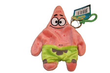 NEW WITH TAG SPONGEBOB PATRICK PLUSH CLIP KEYCHAIN AND COIN BAG