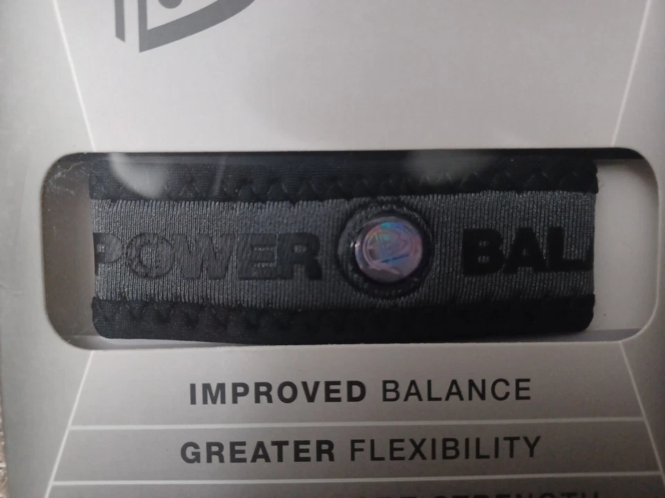 Rare Material POWER BALANCE bracelet Size Small Not The Silicon Type Color Gray - Image 2 of 3