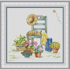 Counted Cross Stitch Kit In the garden DIY