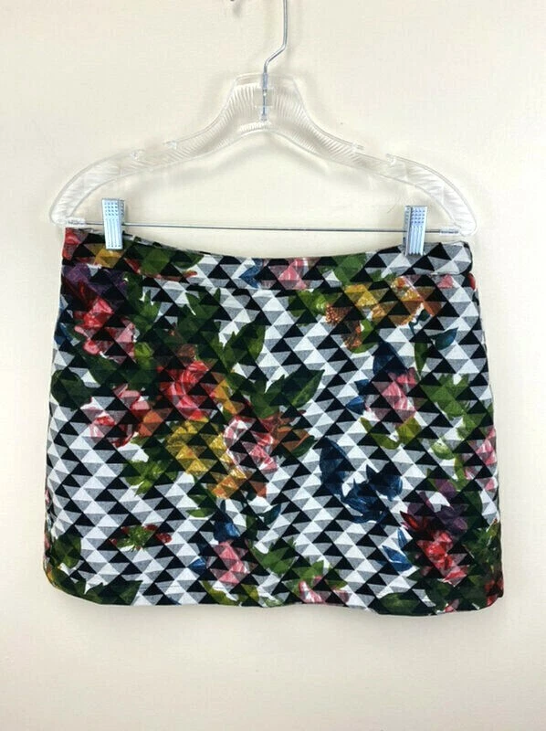 Jupe femme Ichi Vera 4 - multi collage flower aop - 44 Multi collage flower aop - Prêt
