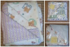 Blanket Baby Security Soft Plush Bear Shower Gift White Purple Duck Blue