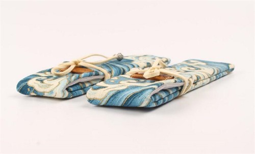 Japanese Sea Art Hokusai Great Wave Kanagawa Kimono Fountain Pen Case Bag Pouch - Picture 7 of 7
