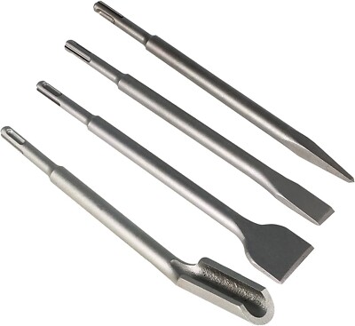4tlg SDS Plus Meißelset 250mm Universal Meißelhammer Bohrer Set Schwerlast