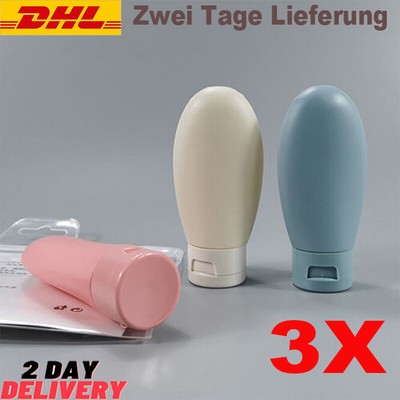 3 Stück nachfüllbare Flasche, Reise-Shampoo-Behälter, Lotion, Quetschtube