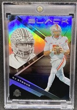 CJ STROUD ROOKIE BLACK REFRACTOR Holofoil RC Base Panini Ohio State - TEXANS