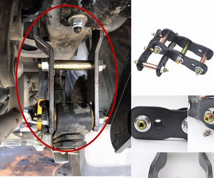 Lift KUp 2" Greasable Shackles Kit For Ford Courier Ranger PJ BT50 Mazda 98-11 - image 3 of 4