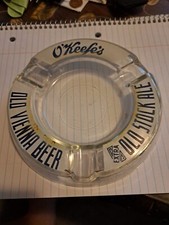Vintage O'Keefe's old vienna beer glass ashtray