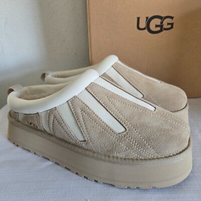 NEW WOMENS SIZE 8 MUSTARD SEED UGG TAZZ SUNWAVE 1167655 SUEDE PLATFORM CLOGS