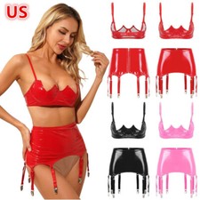 Womens Underwire Open Nipple Bra Sheer Lace Unlined Push Up Cupless Shelf Bra