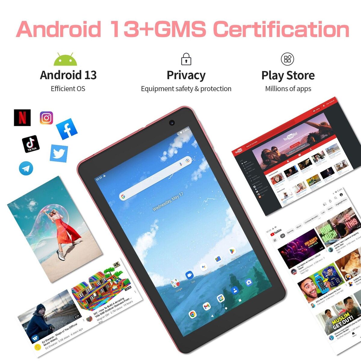 PRITOM 8 Inch Tablet Android 13, 8GB(4+4 Expand) RAM 64GB ROM,1TB Expand,1280x80 PRITOM 8 Inch Tablet Android 13, 8GB(4+4 Expand) RAM 64GB ROM,1TB Expand,1280x80