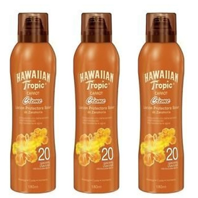 Hawaiian Tropic Carrot Protector Solar Creme SPF 20 Sunscreen Lotion