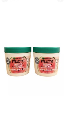  Garnier Fructis Plumping Watermelon Hair Treat Hair Mask 3.4 oz Each Pack of 2