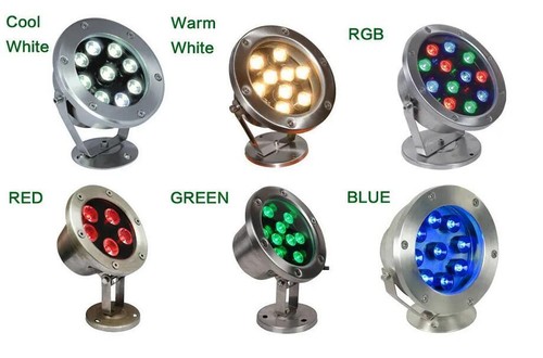 LED Underwater Light Lamp 12V/24V Waterproof Outdoor Pool Fountain Landscape - Picture 4 of 10