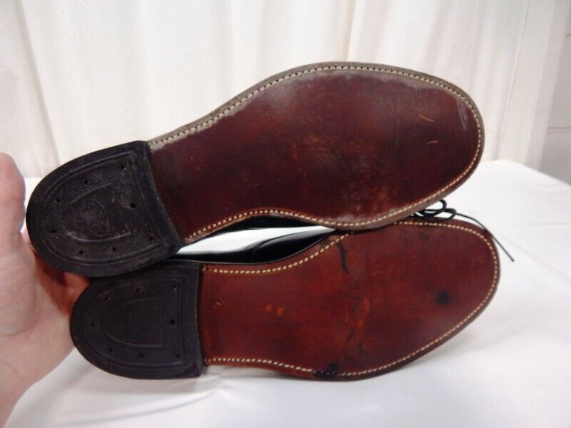 Vintage 70s D.J. Leavenworth Shoe Military Black Leather Vintage 70s D.J. Leavenworth Shoe Military Black Leather