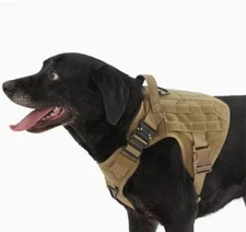 Tactical Dog Vest US Working Dog Military Harness with Handle No-pull Large