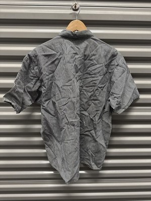 Vintage 90s BEN DAVIS Hickory Stripe Half Zip Work Shirt Men's L