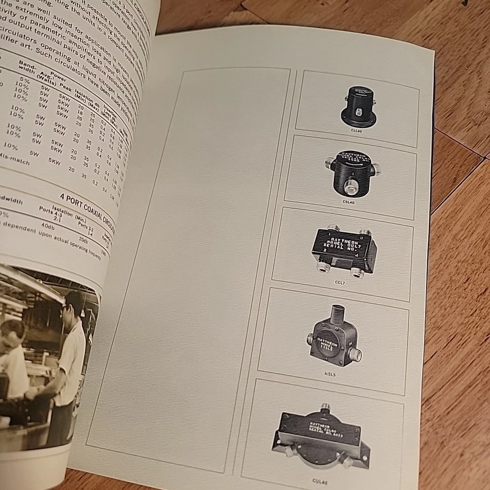 Manual de catálogo de materiales y láseres de dispositivos de microondas Raytheon de colección Foto 3 de 4