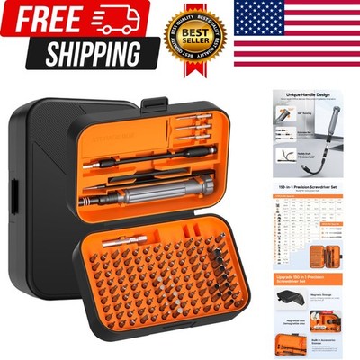 Precision Screwdriver Set, 150 in 1 Electronics Tool Kit with 120 Bits Magnet...