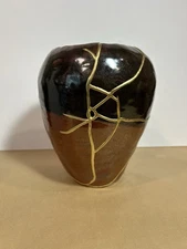 Wabi Sabi, Japanese Art, Kintsugi Art, Gold Repair Art, Zen Art, Upcycled Art