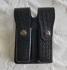 Dutyman Double Magazine Pouch 8521 Basket Weave Leather Holster Standard 