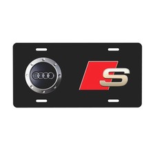 Audi 12 X 6 In License Plate Stamped Metal Tag For Car Truck Black Audi 12 X 6 In License Plate Stamped Metal Tag For Car Truck Black