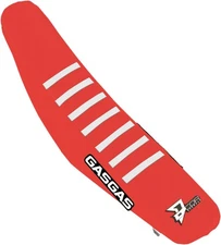 Dcor Ribbed Seat Cover Red/Red/White #30-65-002 Gas Gas MC 125/MC 250