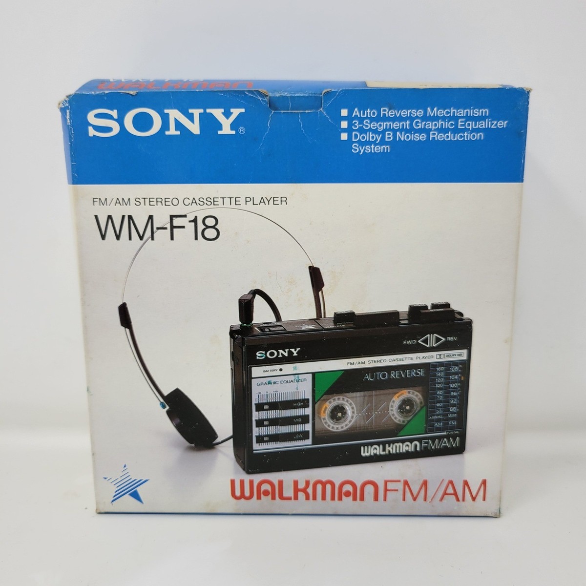 Sony WM-F18 28 Walkman AM/FM Stereo Cassette Player TESTED WORKS