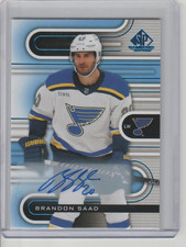 Brandon Saad autographed card #16 - NHL St. Louis Blues SP Game Used Hockey