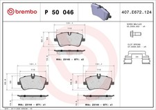 Bremsbelagsatz Scheibenbremse PRIME BREMBO P 50 046 für MERCEDES CLK A209 CL203