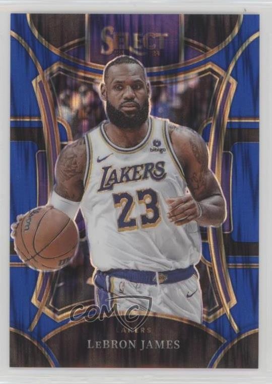 2023 Panini Select Mezzanine Level Blue Flash Prizm 45/99 LeBron James #335 hs9