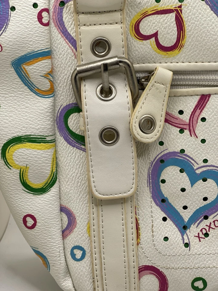 Bolso de mano vintage XOXO monograma estampado corazón Y2K Foto 2 de 4