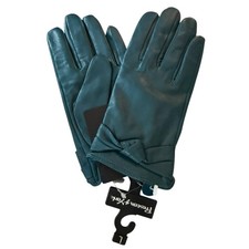 Preston  York Green Leather Lined Gloves Size Large