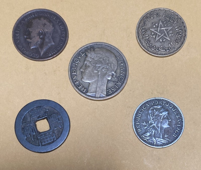 FIVE Beautiful rare world coins lot .Excellent Condition Look bid buy them now!!