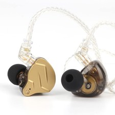 Linsoul KZ ZSN PRO X Dual Driver 1BA 1DD Hybrid Metal Earphones Normal, Gold