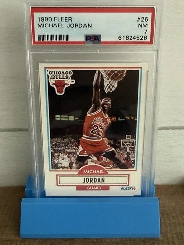 Fleer 1990 Fleer Michael Jordan #26 Chicago Bulls PSA 7 Graded Card