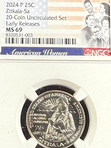 2024 P ZITKALA-SA AMERICAN WOMEN QUARTER EARLY RELEASE NGC MS69