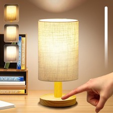 Small Touch Table Lamp Bedroom Portable LED Desk Lamps 3 Color Stepless Dimming