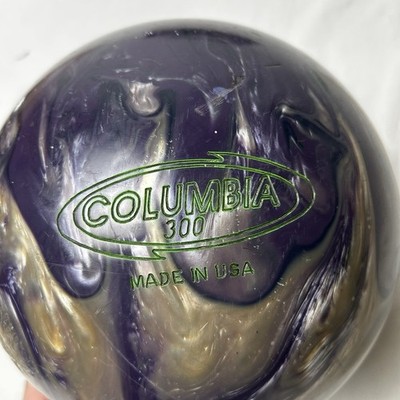 Vintage Columbia 300 Golden Purple Bronze Marble Bowling Ball 10lb